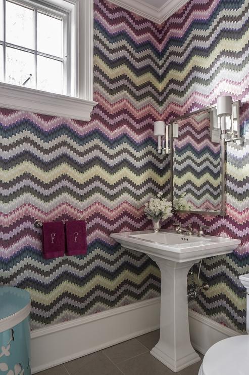 Missoni Different Types Of Zig Zags Patterns Zig Zag Wallcovering In Bathroom Remodel, Wallpaper Zig Zag Pattern