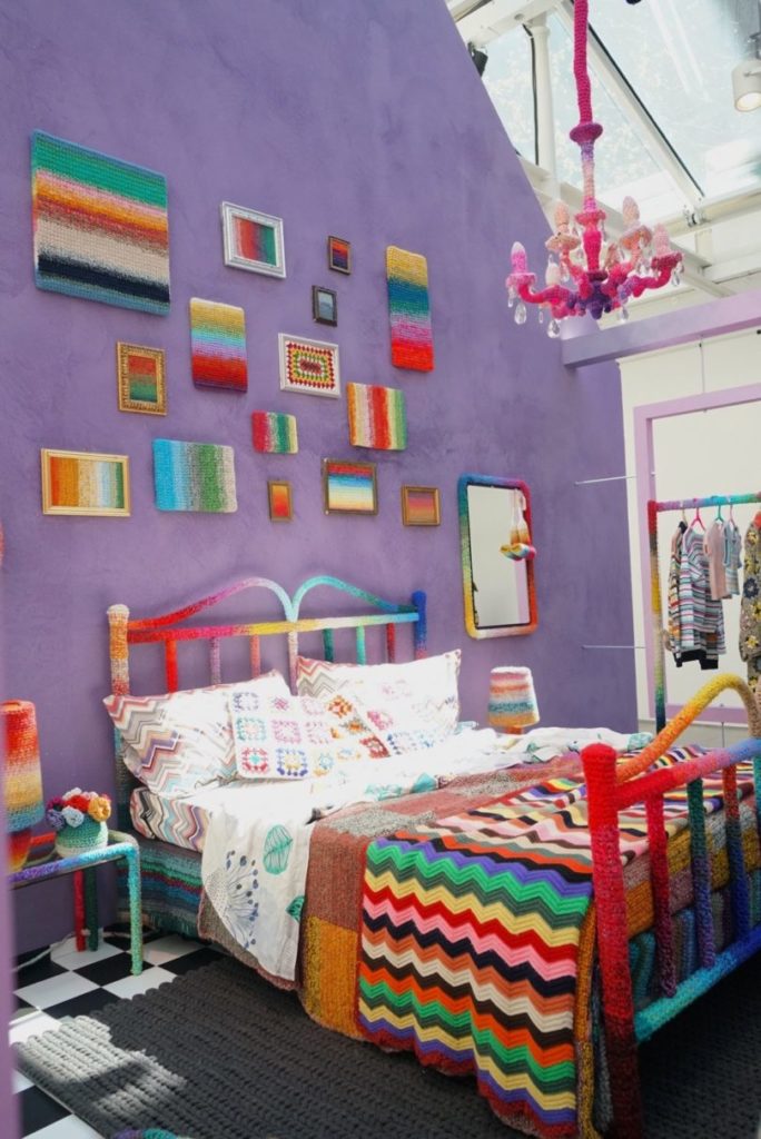 Missoni'S Zig-Zag Pattern Crochet Bedroom Interior Design