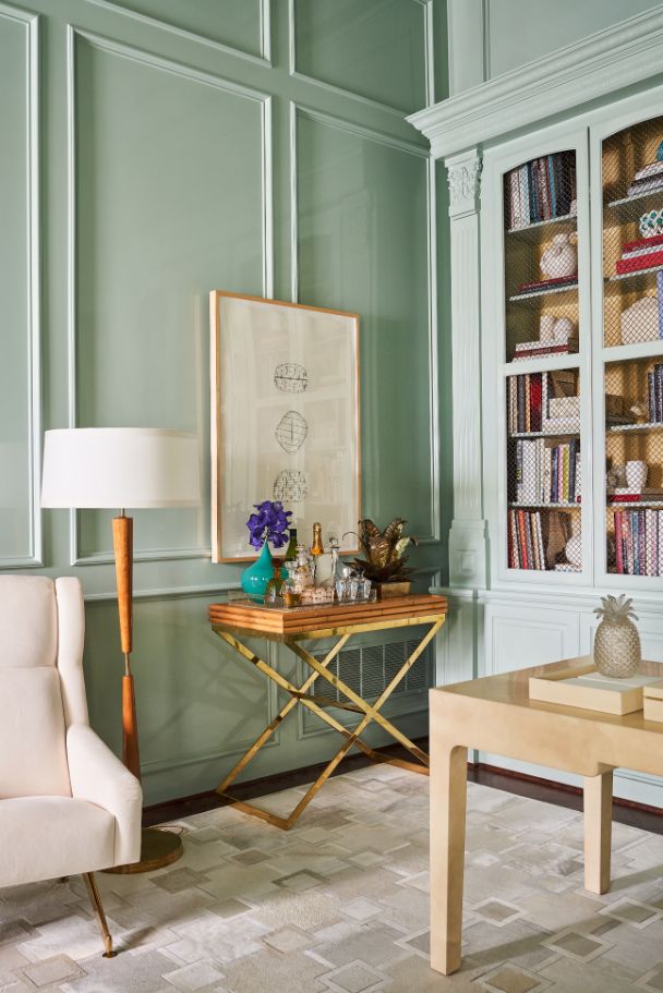 Grace Kelly Inspired Lady’S Study Ideas By Jan Showers In Kips Bay Decorator Showhouse D'Kor Home Interiors | Best Interior Designers Dallas Tx Uncategorized Built In Desk Ideas For Home Office