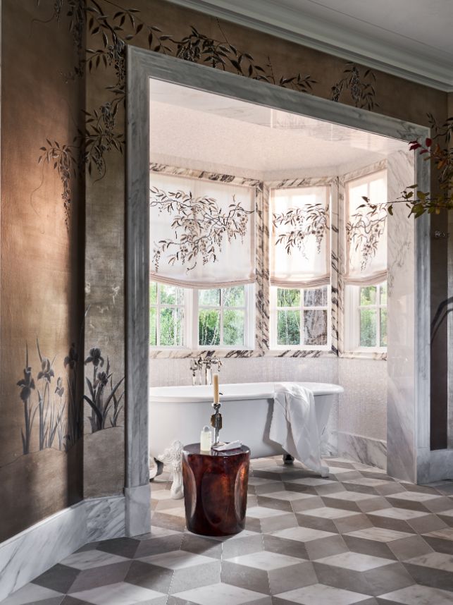 Doniphan Moore’s Luxury Master Bathroom Interior Design in Kips Bay Dallas Designer Showhouse  D'KOR HOME Interiors | Best Interior Designers Dallas TX Transitional Design