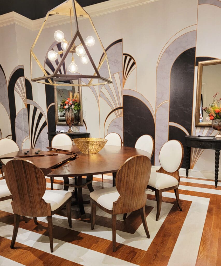 Black & White Interiors Trends With Amazing Art Deco Silhouettes & Patterned Bone Inlay Focal Furniture D'Kor Home Interiors | Best Interior Designers Dallas Tx Uncategorized Built In Desk Ideas For Home Office