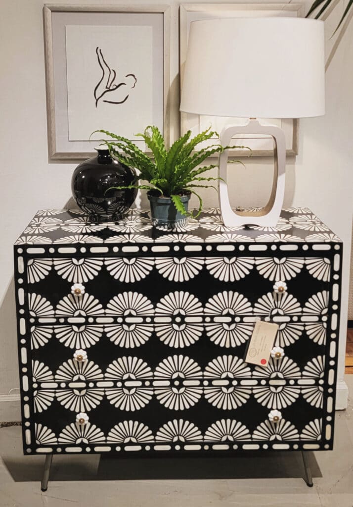 Black & White Interiors Trends With Amazing Art Deco Silhouettes & Patterned Bone Inlay Focal Furniture D'KOR HOME Interiors | Best Interior Designers Dallas TX Home Design Trends home design trends 2020